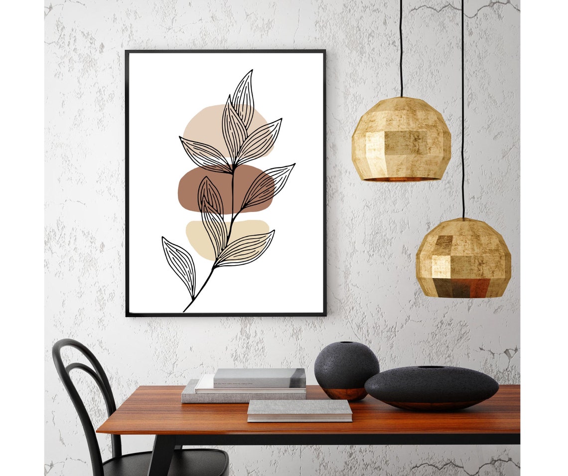 Set of 3 Abstract Wall Art Print Sets Minimalist Art Wall Etsy