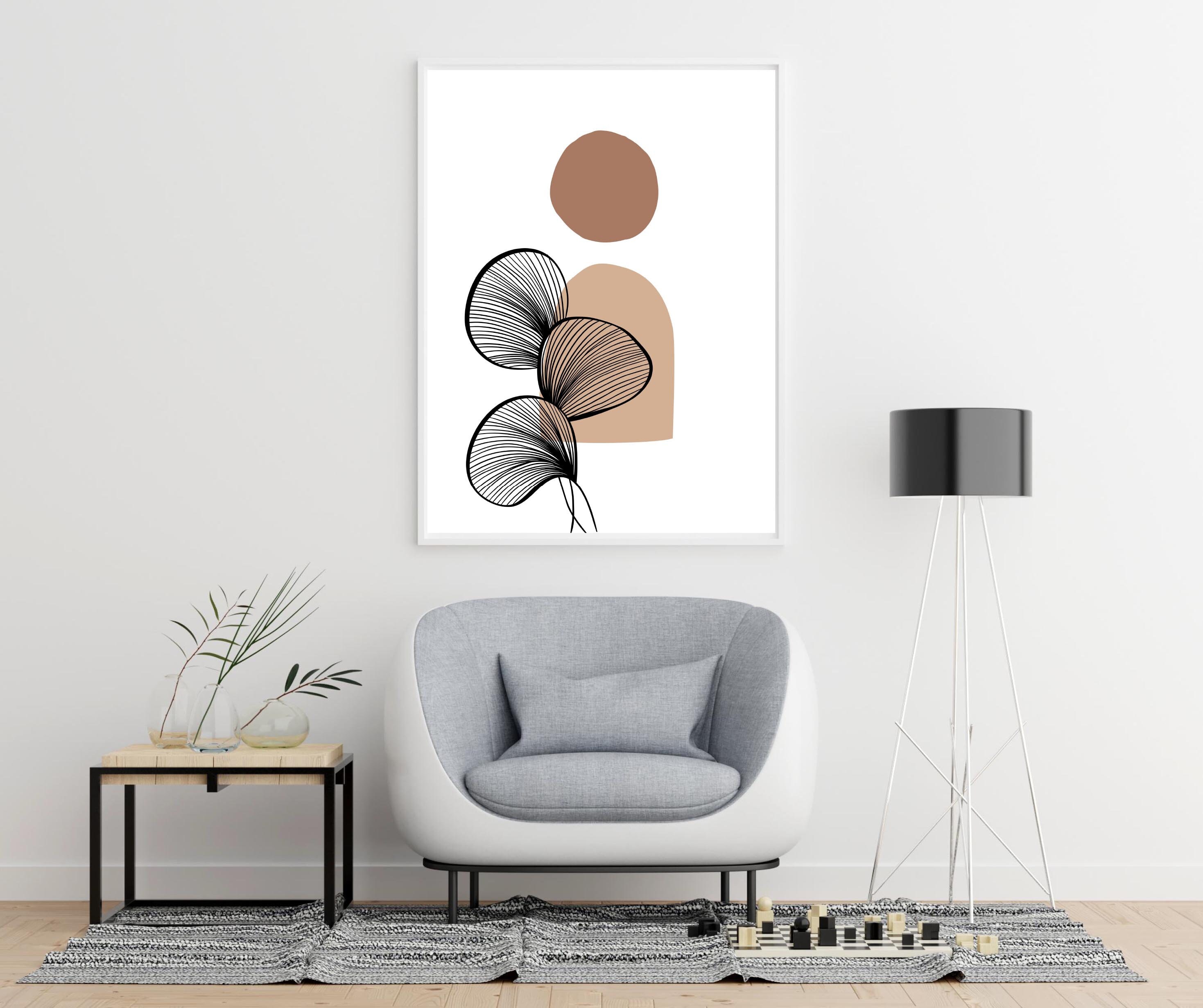 Set of 3 Abstract Wall Art Print Sets Minimalist Art Wall Etsy
