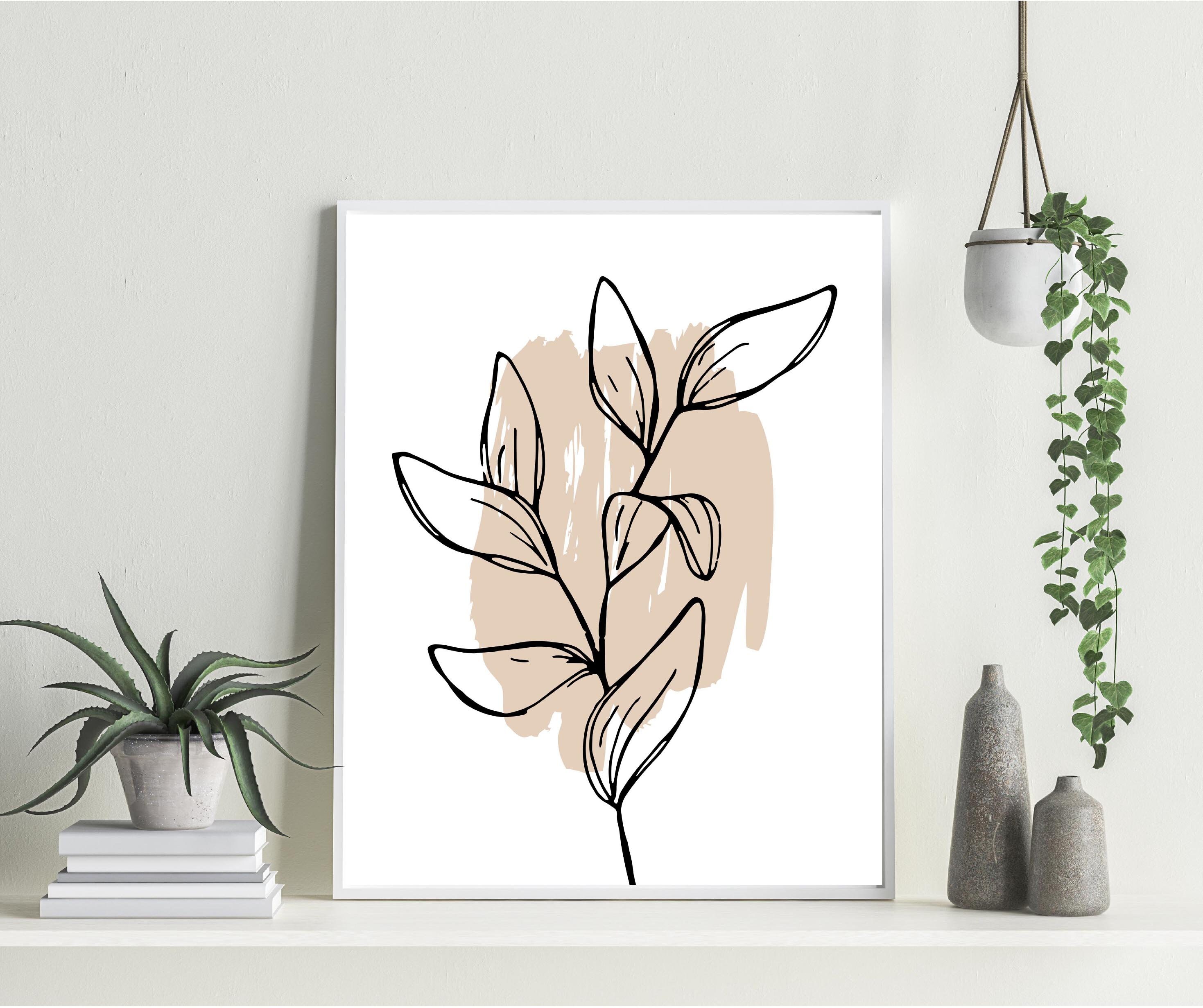 Set of 3 Abstract Wall Art Print Sets Minimalist Art Wall Etsy
