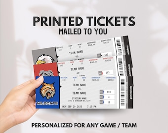 Custom Dallas Tickets, Personalized Sports Game Tickets, Printed Physical Baseball Ticket, Real Football Ticket, Classic Basketball Ticket