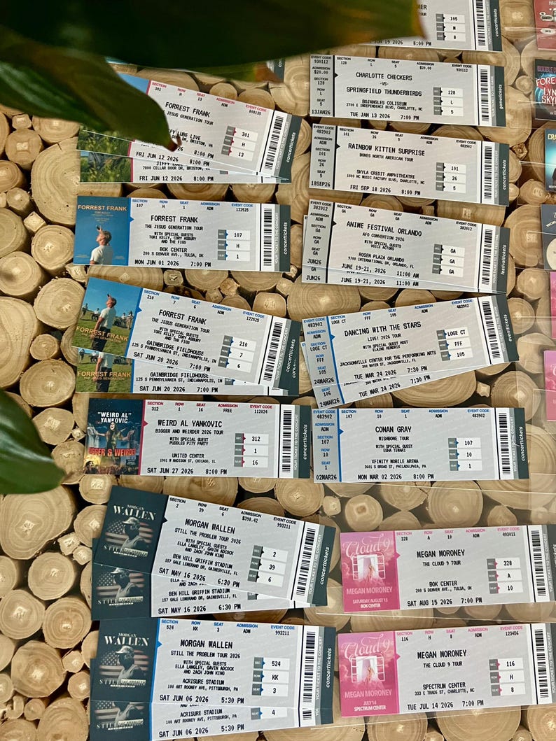 Custom Concert Tickets with Photo, Personalized Concert Tickets, Printed Physical Concert Ticket, Real Concert Ticket Classic Concert Ticket image 5