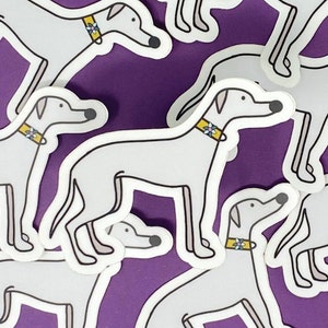 Greyhound Stickers | White Houndie