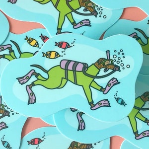 Greyhound Sticker | Scuba Houndie