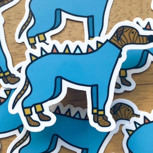Greyhound Stickers | Blue Dino Houndie