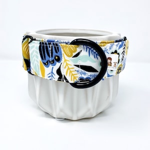 Martingale Collar | Navy and Mustard Floral