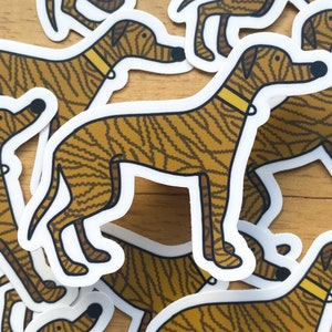Greyhound Stickers | Brindle Houndie