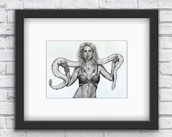 Britney Spears Drawing Print