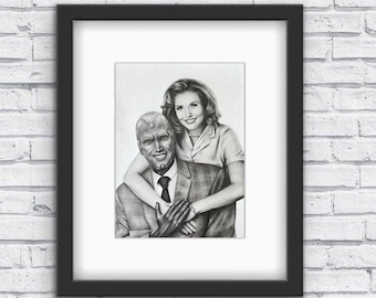 Wanda and Vision Drawing Print