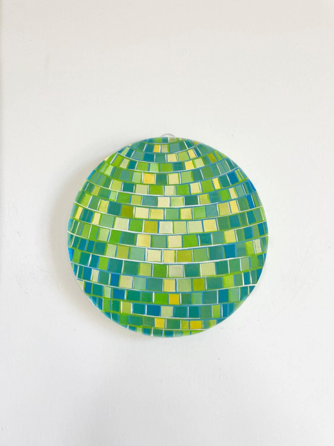 8in Disco Ball Painting One of a Kind Etsy