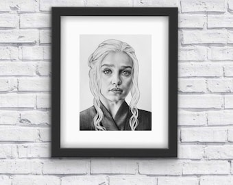 Daenerys Targaryen Drawing Print