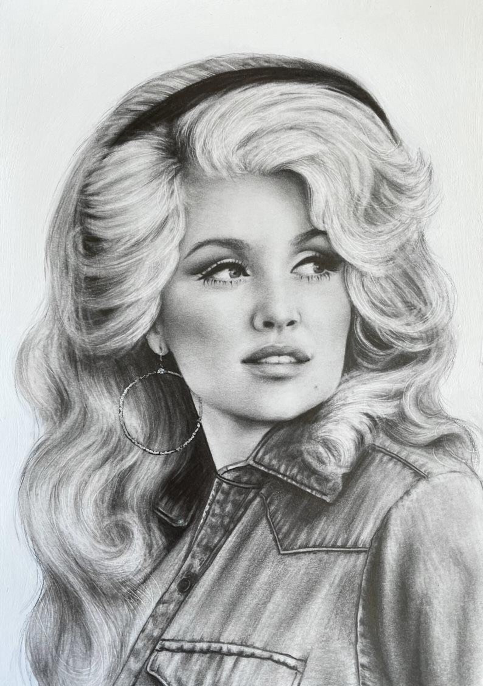 Original Dolly Parton Drawing Etsy