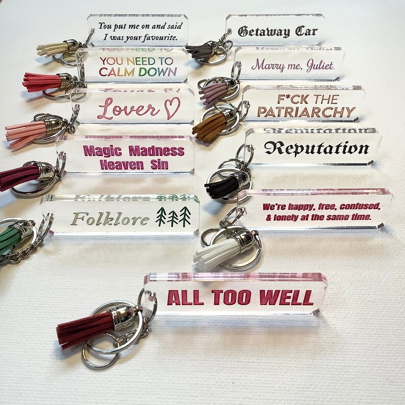 Taylor Swift Keychains Etsy