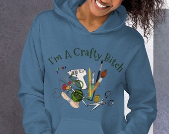 Sweat à capuche I'm A Crafty Bitch