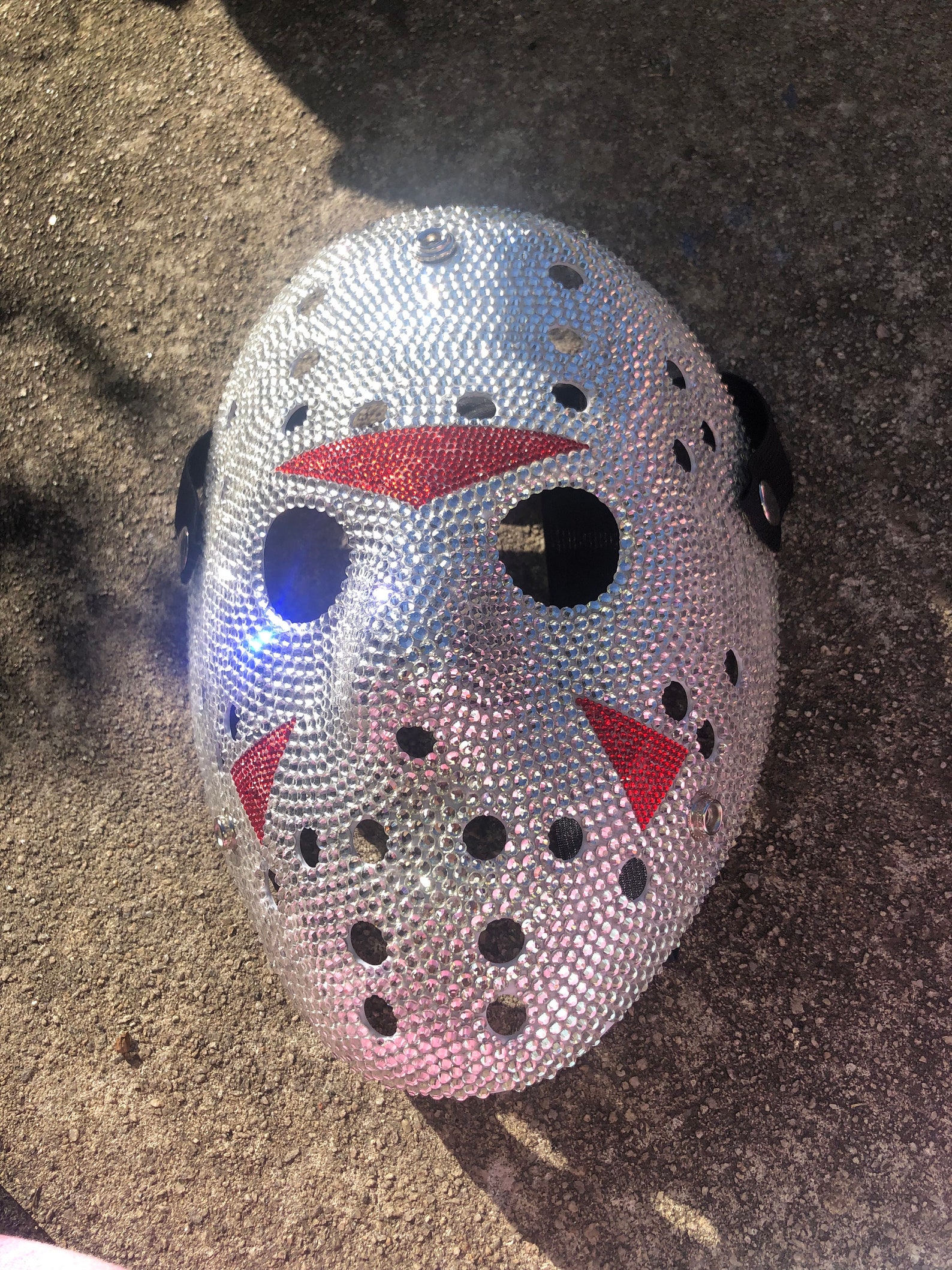 Jason Voorhees Rhinestone Diamond Mask Sparkle Halloween Mask - Etsy