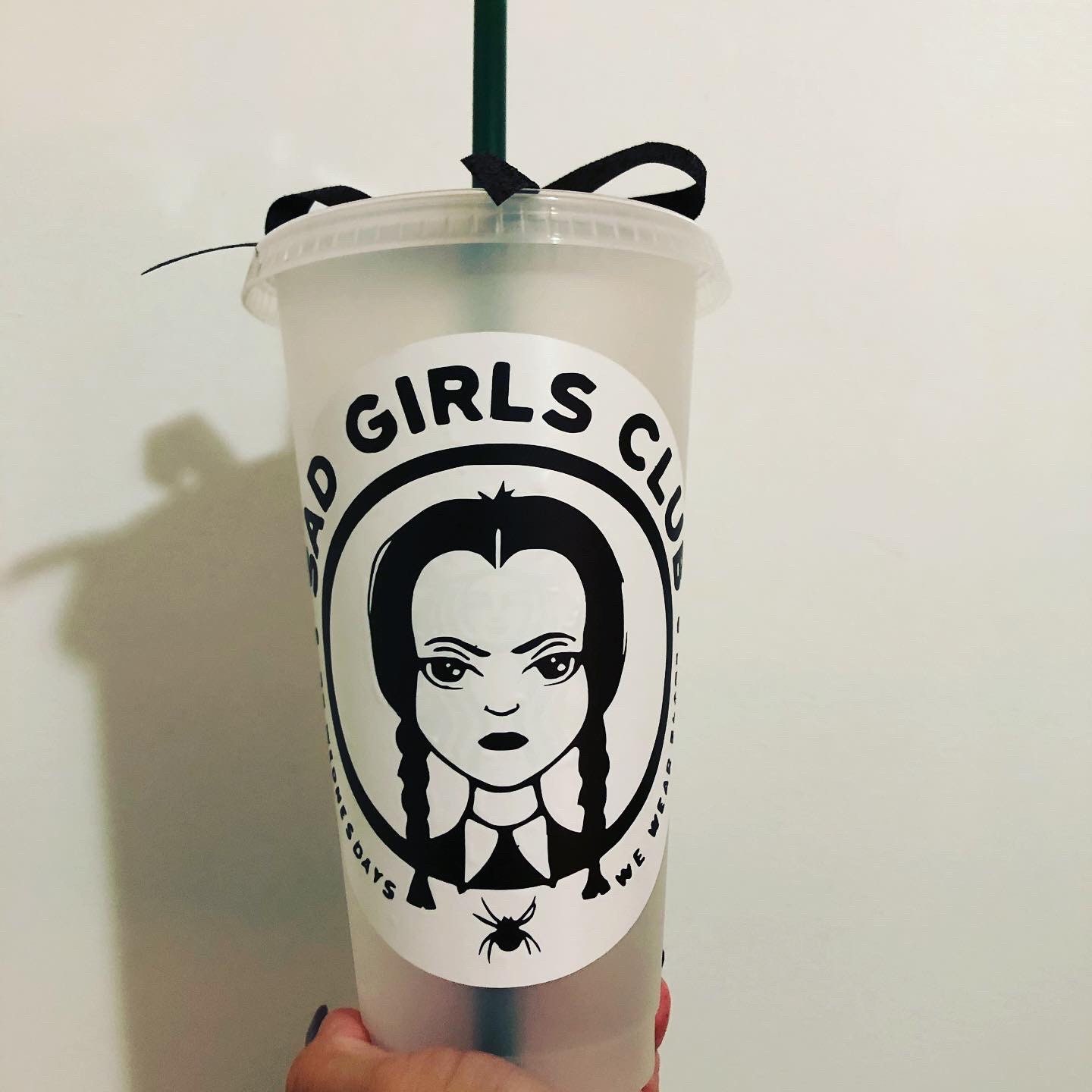 Wednesday Adams Starbucks cold cup Etsy