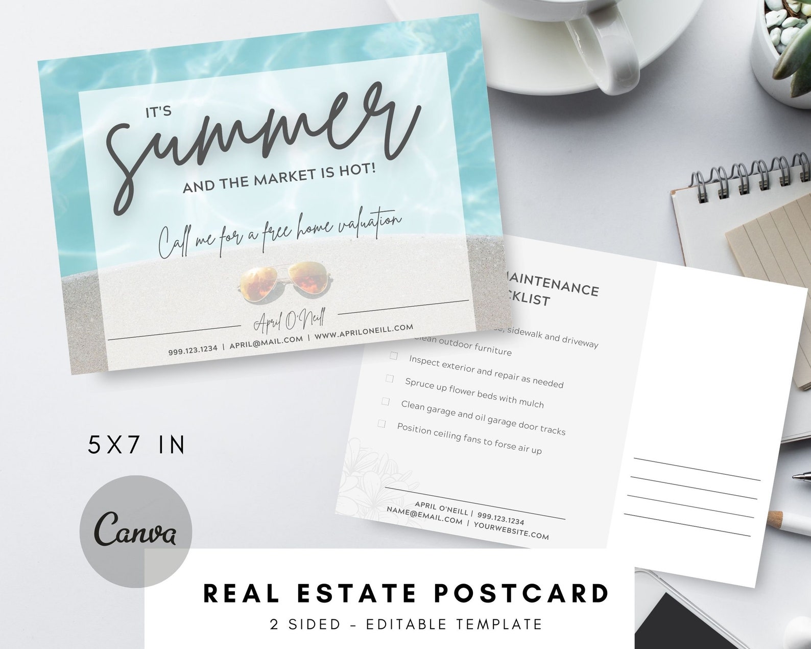 Real Estate Summer Postcard Realtor Hello Summer Card - Etsy UK
