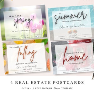 Grundbesitz-Postkarte, Grundbesitz-Feiertagspostkarte, Frühlingspostkarte, Sommer, Grundbesitzer-Landwirtschaftskarte, bearbeitbare Canva-Vorlage