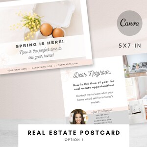 Frühling Postkarten, Makler Postkarte, Makler Intro, Makler Intro, Canva Template, Makler Marketing, Lieber Nachbar