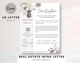Real Estate Introduction Flyer, realtor intro, Real Estate Marketing Template, Real Estate Agent Intro Letter, Dear Neighbor Realtor