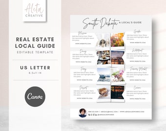 Lokaler Reiseführer Vorlage, Moderne Makler Vorlage, City Guide Vorlage, Realtor Community Newsletter, Realkantage, Willkommen
