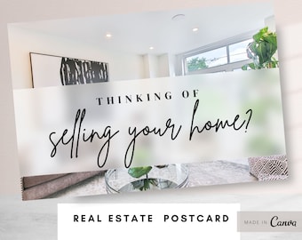 Real Estate Postcard, Selling your home, Realtor Neighbor card, Real Estate Agent Postcard, Realtor Intro, Canva Template, editable