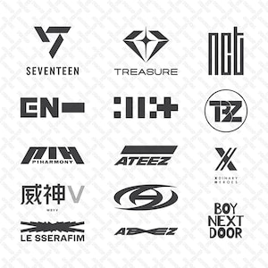 K-Pop Vector Logos (Collection 2) - Digital File (PNG, SVG, and PDF)
