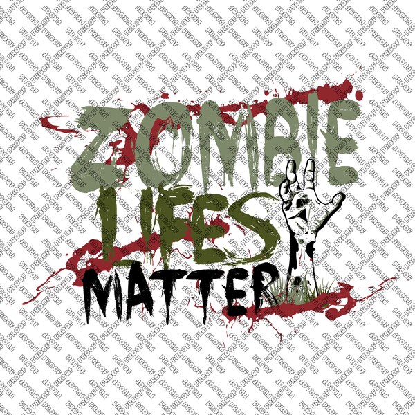 Zombie Lives Matter (ai, svg, eps, pdf, png)