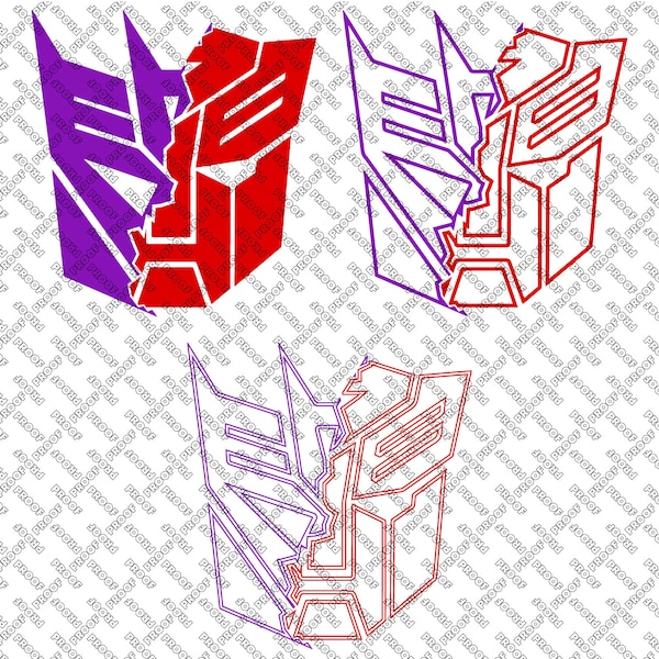 Transformers Logos Crash (Autobot & Decepticon) (ai, svg, eps, pdf)