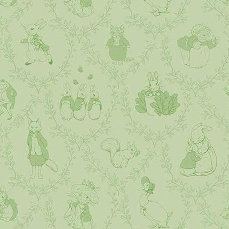 Peter Rabbit & Friends Toile Fern Fabric by Riley Blake - 100% Cotton ...