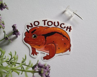 Angry tomato frog sticker | amphibian | reptile |