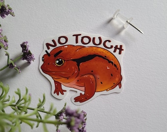 Angry tomato frog sticker | amphibian | reptile | deco sticker | laptop sticker | cute glossy vinyl