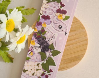 Western hognose snake bookmark | laminated | reptile bookmark | cute bookmark | gift for her | book lovers | snake art | reptile decor