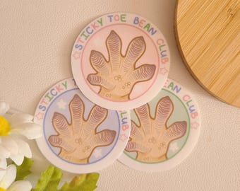 Sticky toe bean club stickers | ball python | leopard gecko | whites tree frog | glossy vinyl | waterbottle laptop crested gecko