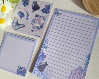 Ball python unicorn mini stationery set