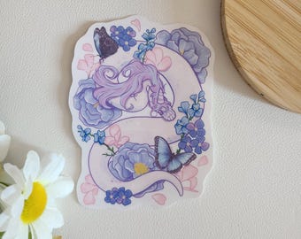 Ball python unicorn sticker, reptile, deco sticker, laptop sticker, cute glossy vinyl