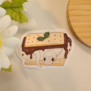Pitão da bola de Smores de <br> Entrega Rápida? répteis | adesivo brilhante de vinil | waterbottle adesivo para portátil | lindo presente | adesivos decorativos | decoração de répteis