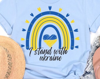 I Stand With Ukraine Svg Png, Support Ukraine Gift,  Ukrainian Flag T-Shirt png