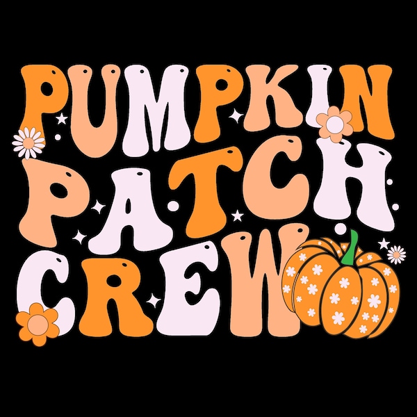 Pumpkin Patch SVG PNG, Pumpkin Patch Crew Thanksgiving Fall Autumn Retro Groovy PNG