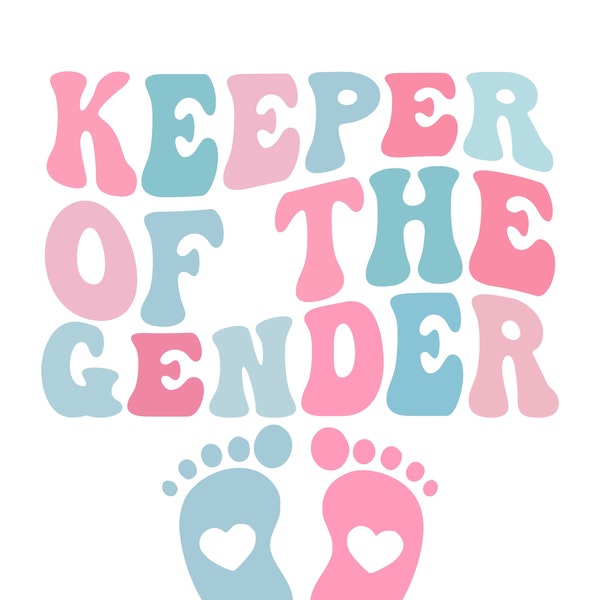 Keeper of the Gender Svg, Gender Announcement Gift for Her Png, Cute Baby Announcement Shirt for Gender Reveal, baby Gender Reveal Party