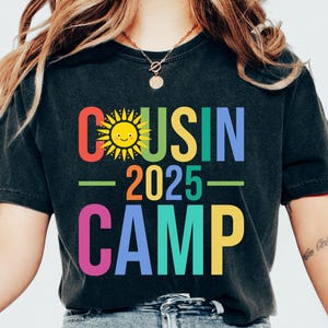 Cousin Camp 2025 SVG PNG,  Family Vacation Summer Camping Crew Png, Matching Cousin Shirt, Family Cousin Gifts