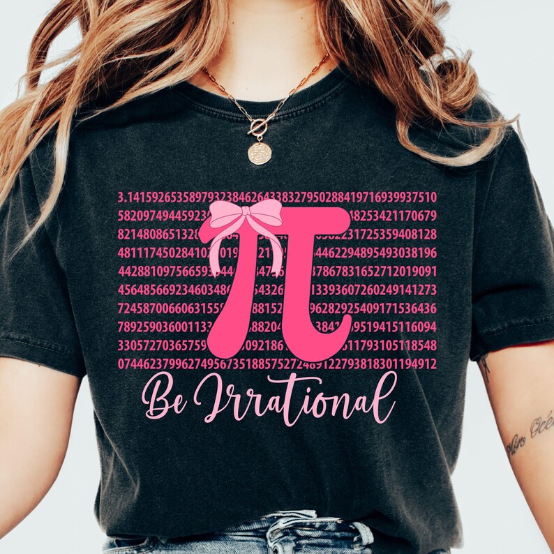 Cursive Pi Math Pi Day Be Irrational Svg Png, Happy Pi Day Math Bow Girls Teacher PNG ...
