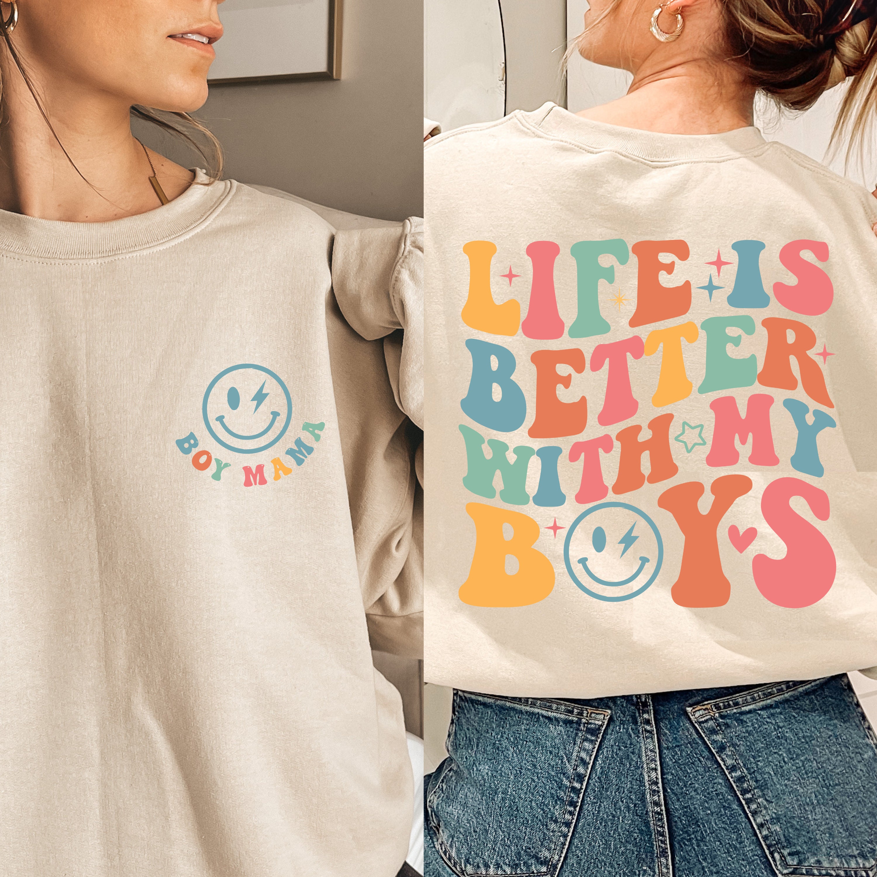 Life is Better With My Boys Svg Png, Mom of Boys Mother'S Day Png, Gift For Mom, Mama Boy, Gender Reveal