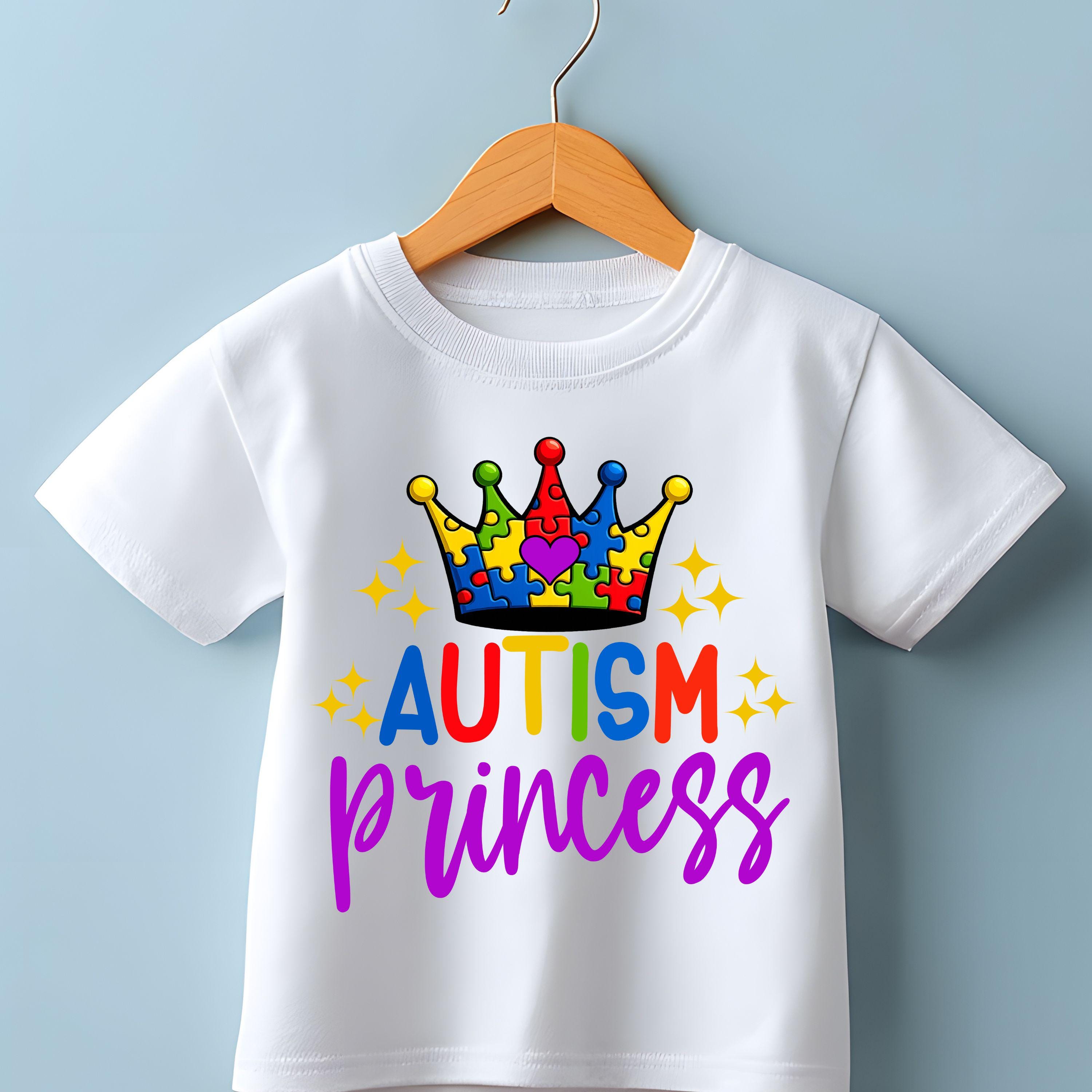 Autism Awareness Princess Puzzle Crown Girl PNG, Autistic Awareness ...