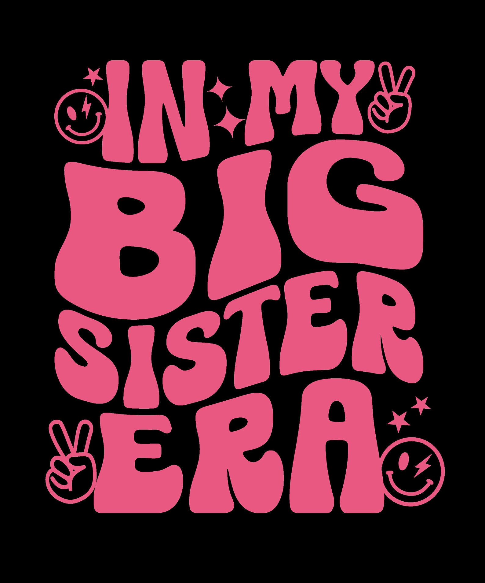 Big Sister SVG , in My Big Sister Era Svg Png, Retro Baby Pregnancy ...