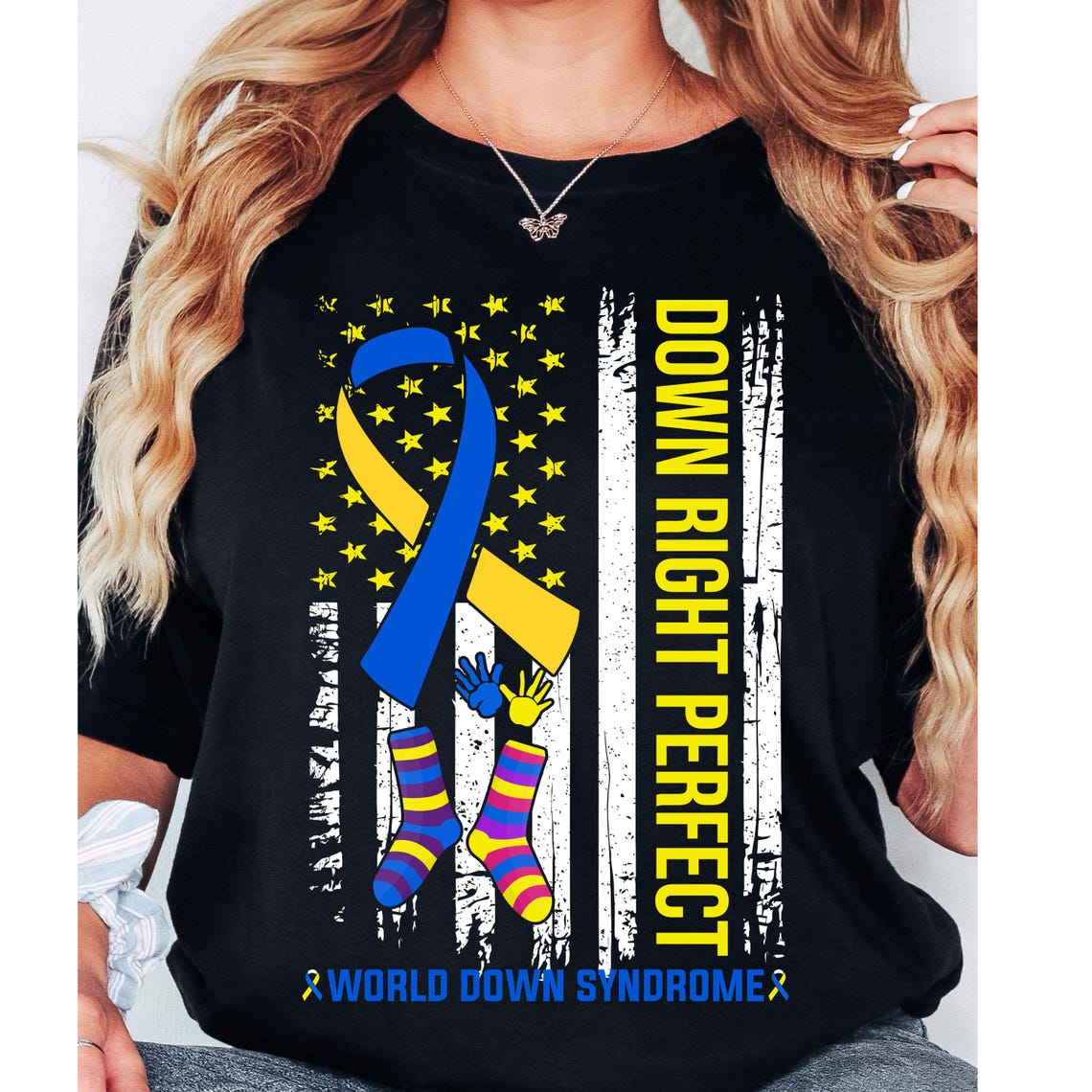 Blue & Yellow Down Right Perfect Down Syndrome Awareness T21 Png Svg - Etsy