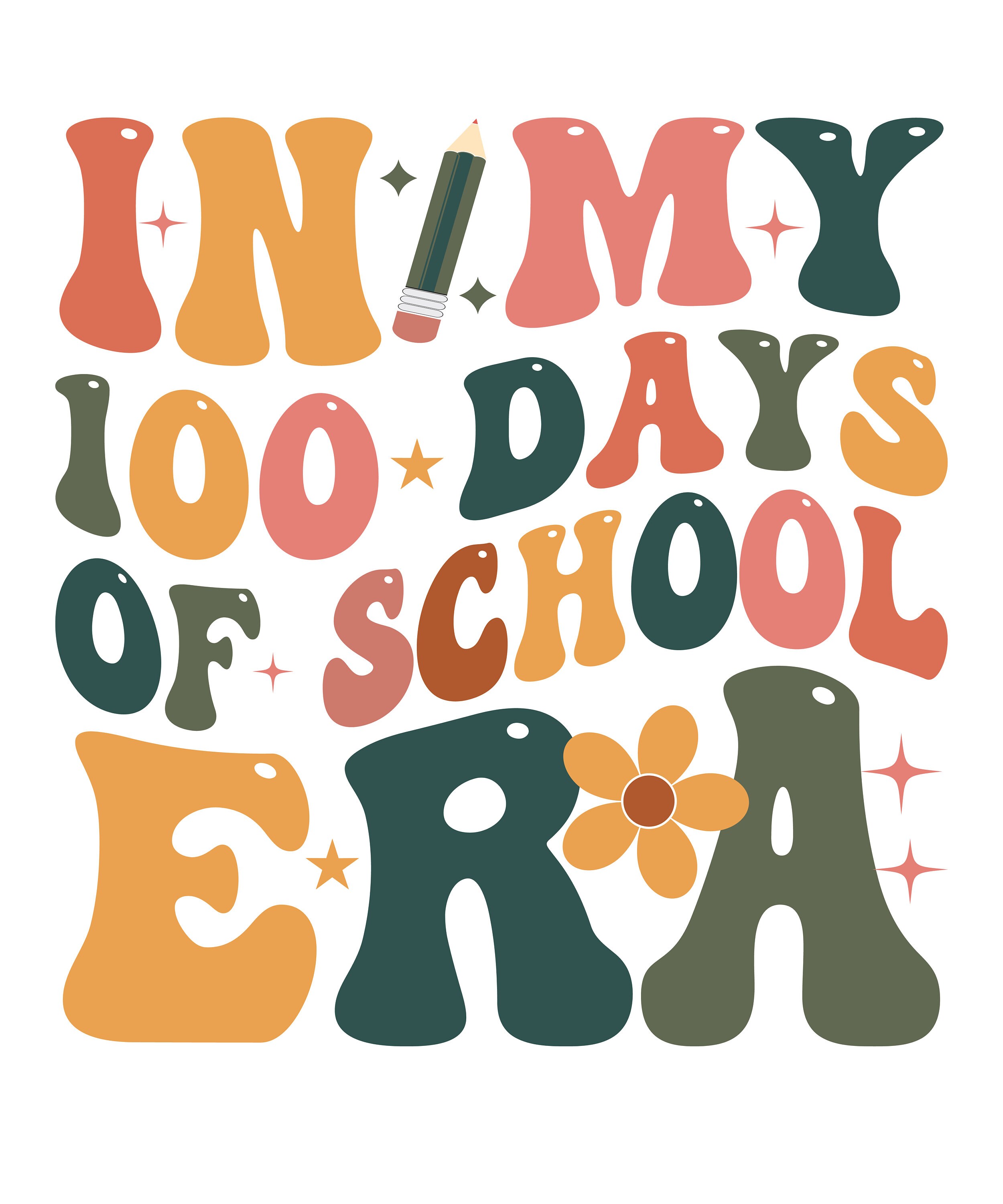 In My 100 Days of School Era Svg Png, 100th Day of School Svg ,new ...