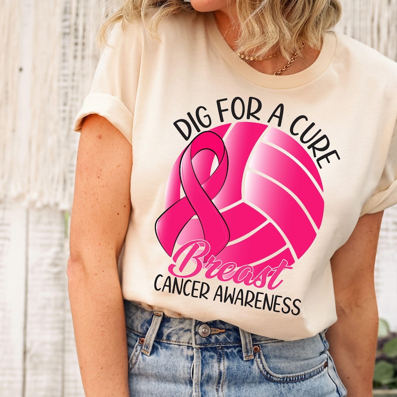 Dig for A Cure Breast Cancer Awareness Svg Png , Volleyball ...