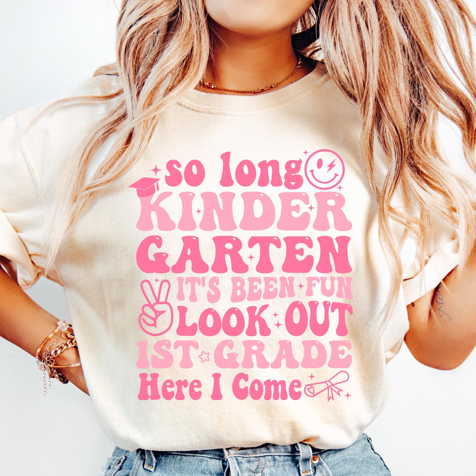 So Long Kindergarten 1st Grade Here I Come Graduation 2024 Svg Png ...
