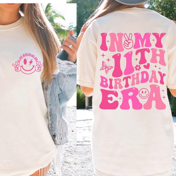Happy Birthday , Girls 11th Party 11 Years Old Bday T-Shirt Happy Birthday , Girls 11th Party 11 Years Old Bday T-Shirt