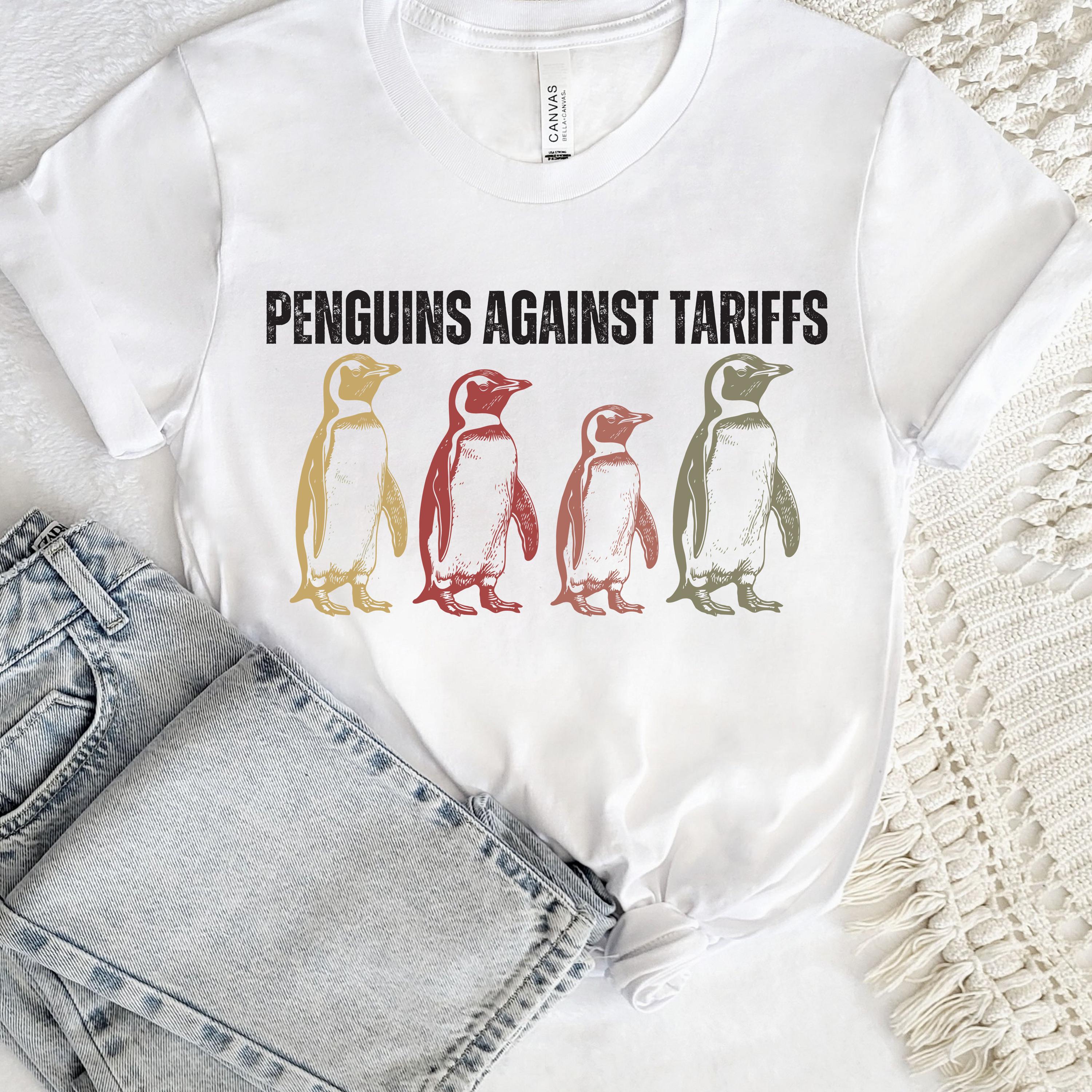 Vintage Pingouin Png Svg, Pingouins Protest Against Tariffs Svg, Retro Penguin Lovers Lovers, pingouins mignons, We Stand With The Penguins